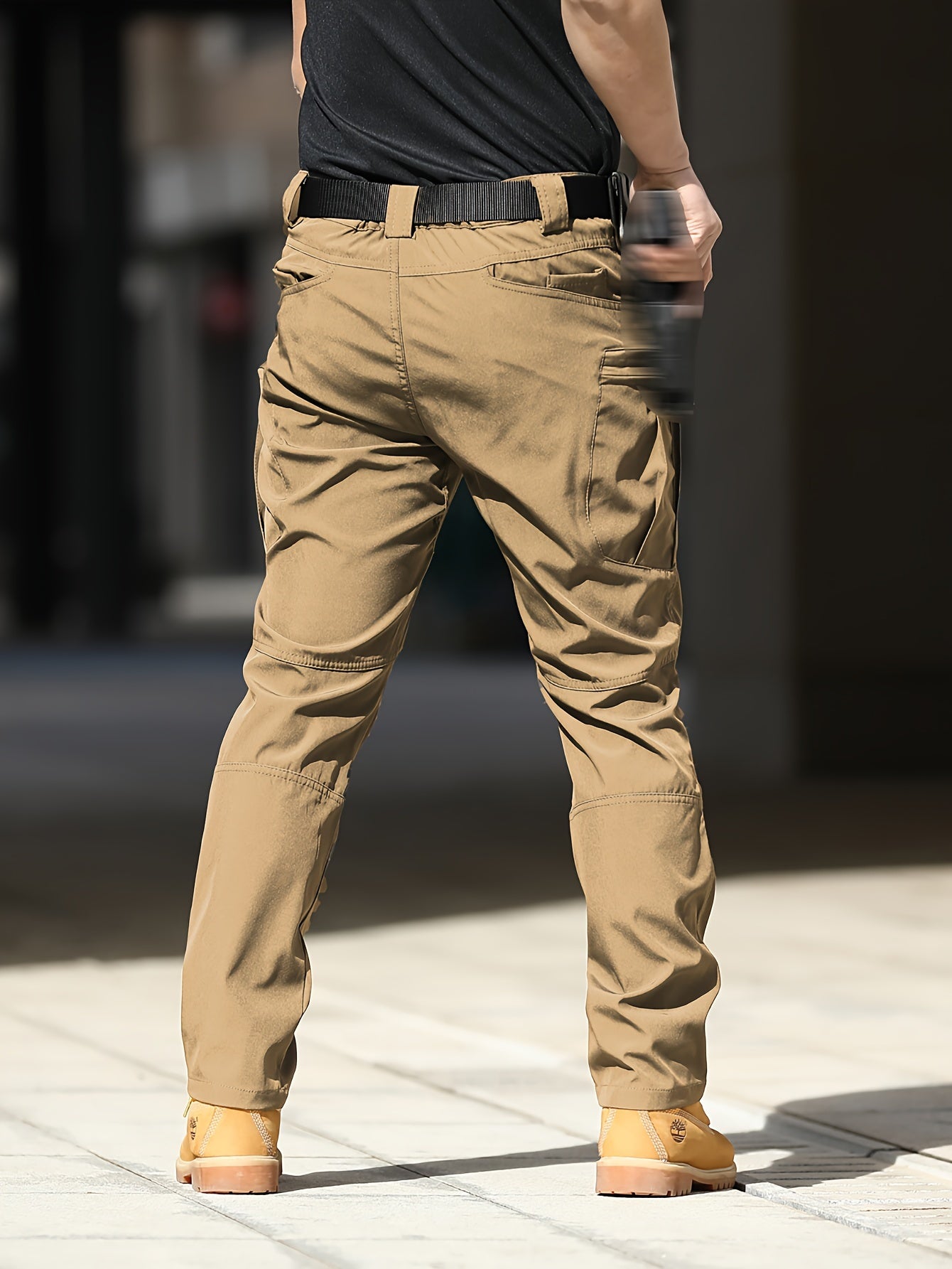 Multi Pocket Men's Tactical Pants, Loose Casual Outdoor Pants, Cargo Wear-resistant Pants For Hiking