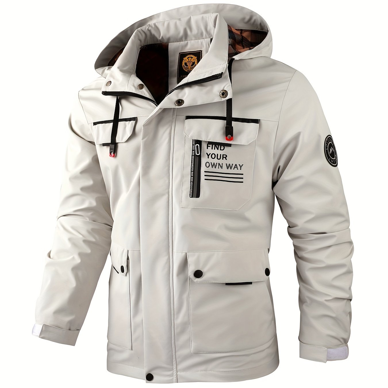 Hooded Windbreaker Jacket - Lightweight Pilot Style for Spring & Fall