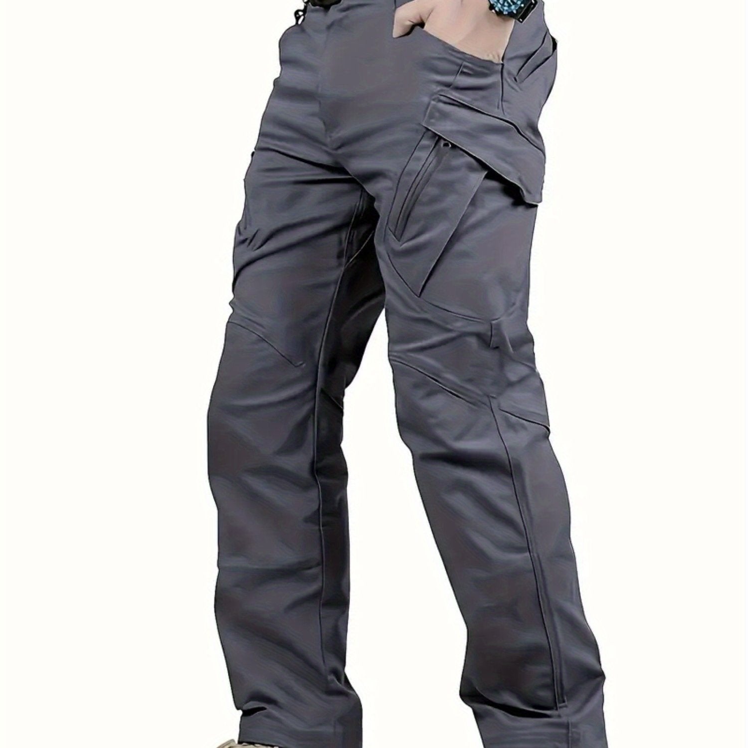 Mens High-Performance Tactical Cargo Pants - Waterproof, Sweatproof for Outdoor Hiking - Durable, Multi-Pocket Design, All-Weather Wear Resistance