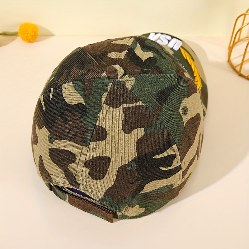Tactical Eagle Embroidered Cap - Patriotic Camo cap