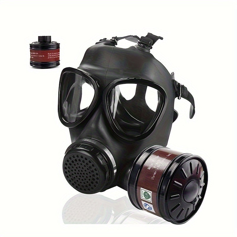 MF14/87 type Nuclear & Chemical Gas Mask, Gas Mask, Tactical Respirator, Full Face Gas Mask with 40mm Activated Carbon Filter for Dust, Vapour & Chemical Protection, Nuclear Contamination Protection