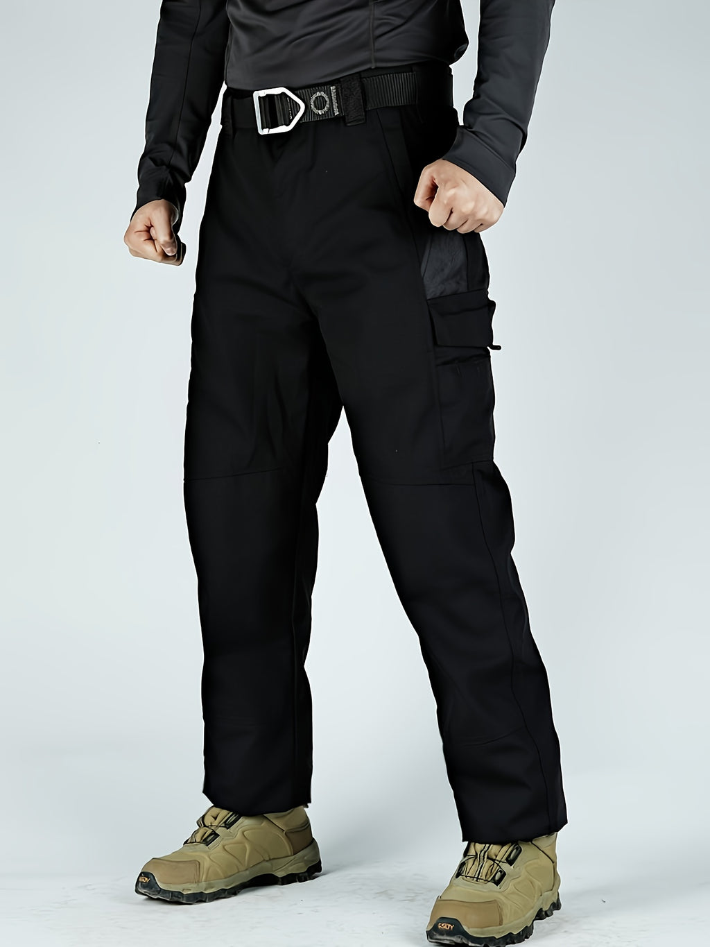 Men's Tactical Pants, Wear-resistant Quick-drying Multi-pocket Cargo Pants For Outdoor Hiking Trekking (Belt Not Included)