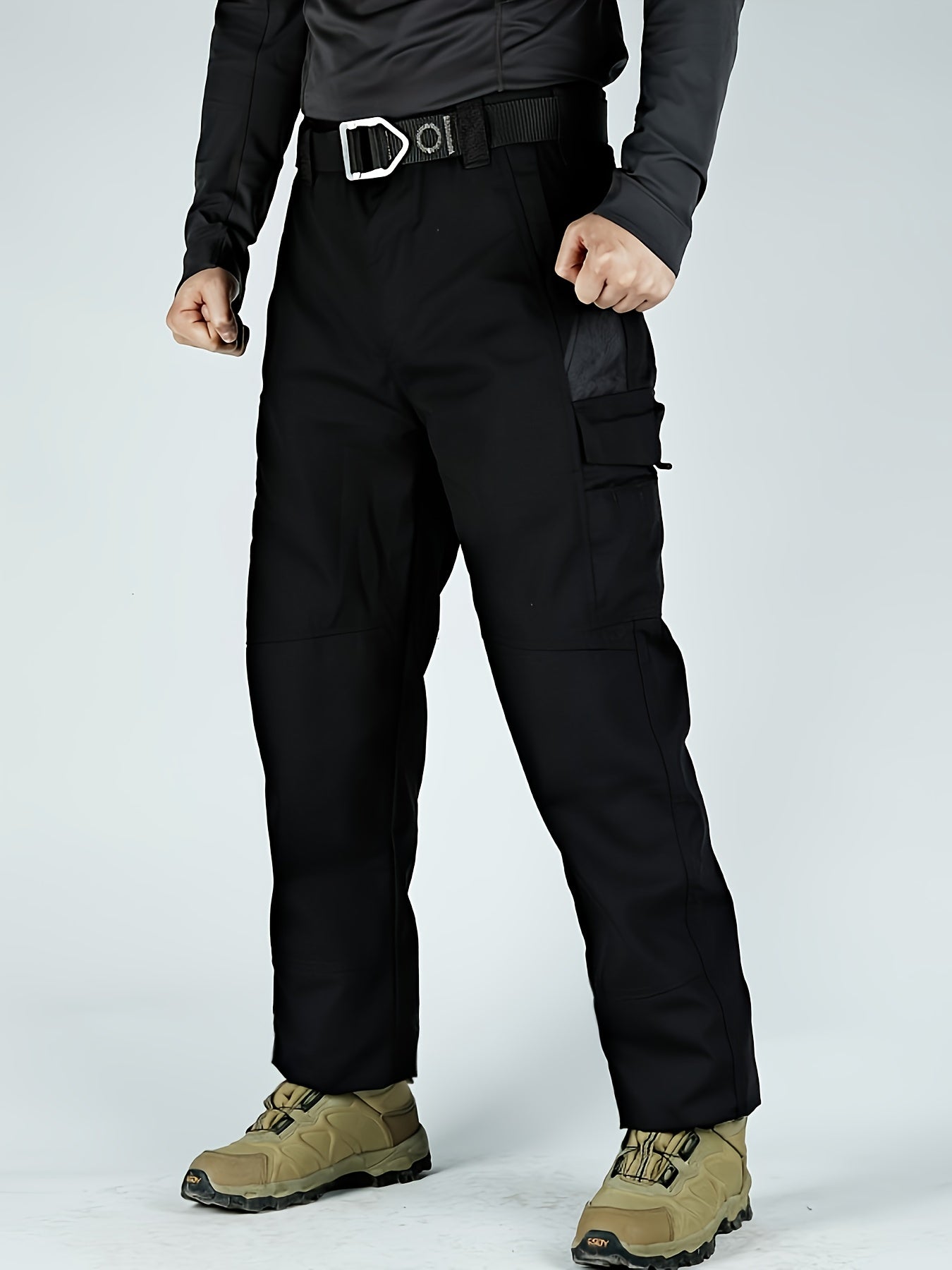 Men's Tactical Pants, Wear-resistant Quick-drying Multi-pocket Cargo Pants For Outdoor Hiking Trekking (Belt Not Included)