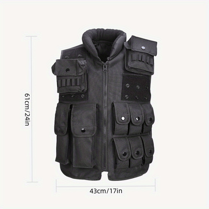 Oxford Cloth Tactical Vest - Multifunctional Waterproof Breathable Wear-Resistant Removable Training Vest for Outdoor Sports - Perfect for 45-65KG Weight Range