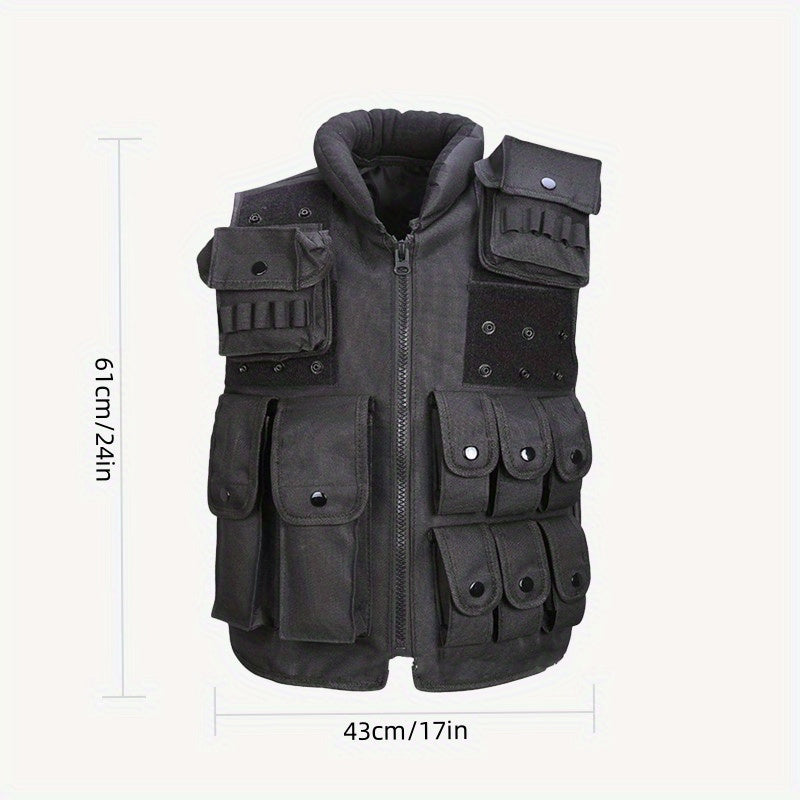Oxford Cloth Tactical Vest - Multifunctional Waterproof Breathable Wear-Resistant Removable Training Vest for Outdoor Sports - Perfect for 45-65KG Weight Range