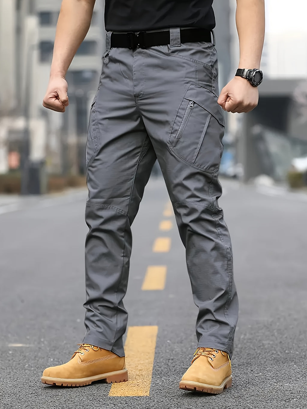 Mens High-Performance Tactical Cargo Pants - Waterproof, Sweatproof for Outdoor Hiking - Durable, Multi-Pocket Design, All-Weather Wear Resistance