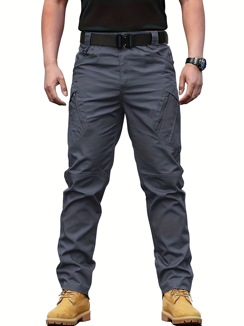 Mens High-Performance Tactical Cargo Pants - Waterproof, Sweatproof for Outdoor Hiking - Durable, Multi-Pocket Design, All-Weather Wear Resistance