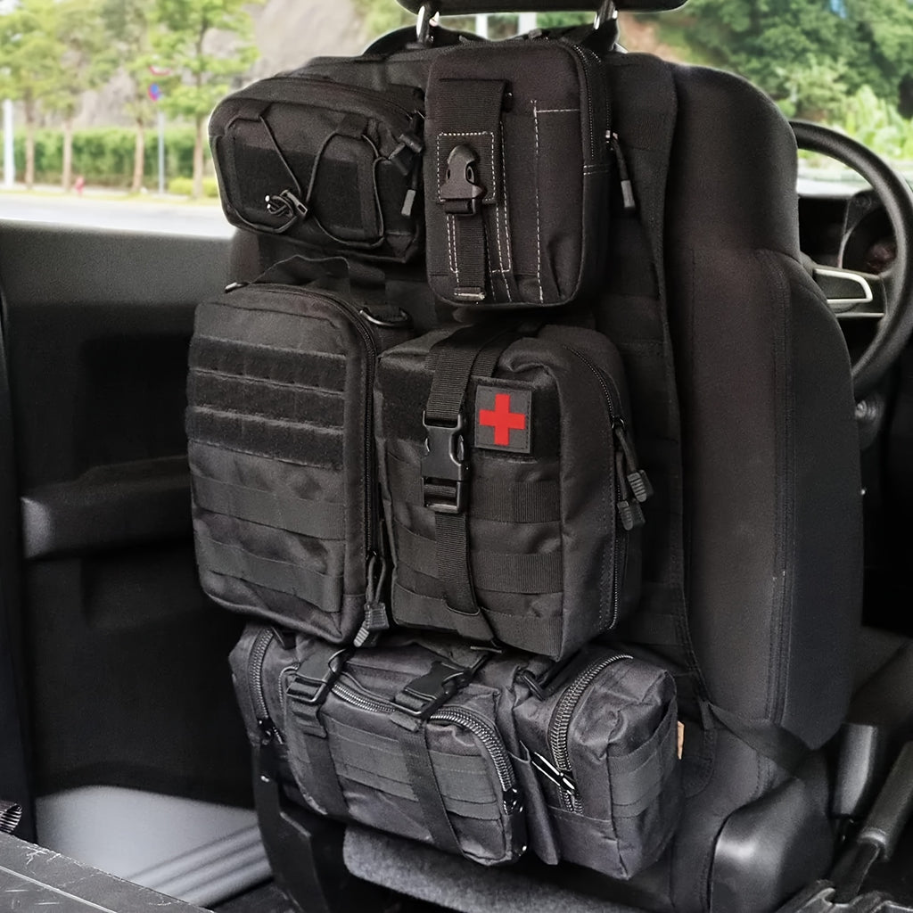 Tactical MOLLE Car Seat Organizer - Military Vehicle Panel System