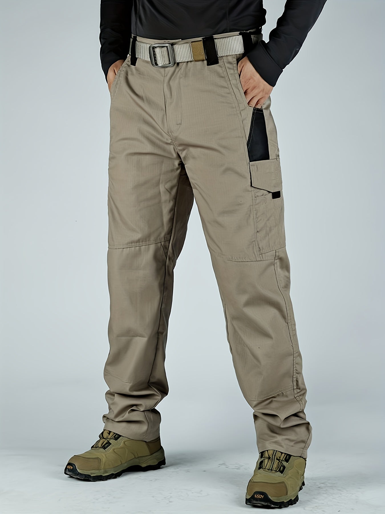 Men's Tactical Pants, Wear-resistant Quick-drying Multi-pocket Cargo Pants For Outdoor Hiking Trekking (Belt Not Included)