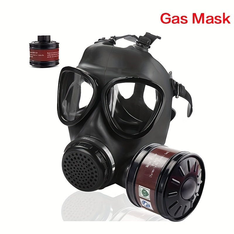 MF14/87 type Nuclear & Chemical Gas Mask, Gas Mask, Tactical Respirator, Full Face Gas Mask with 40mm Activated Carbon Filter for Dust, Vapour & Chemical Protection, Nuclear Contamination Protection