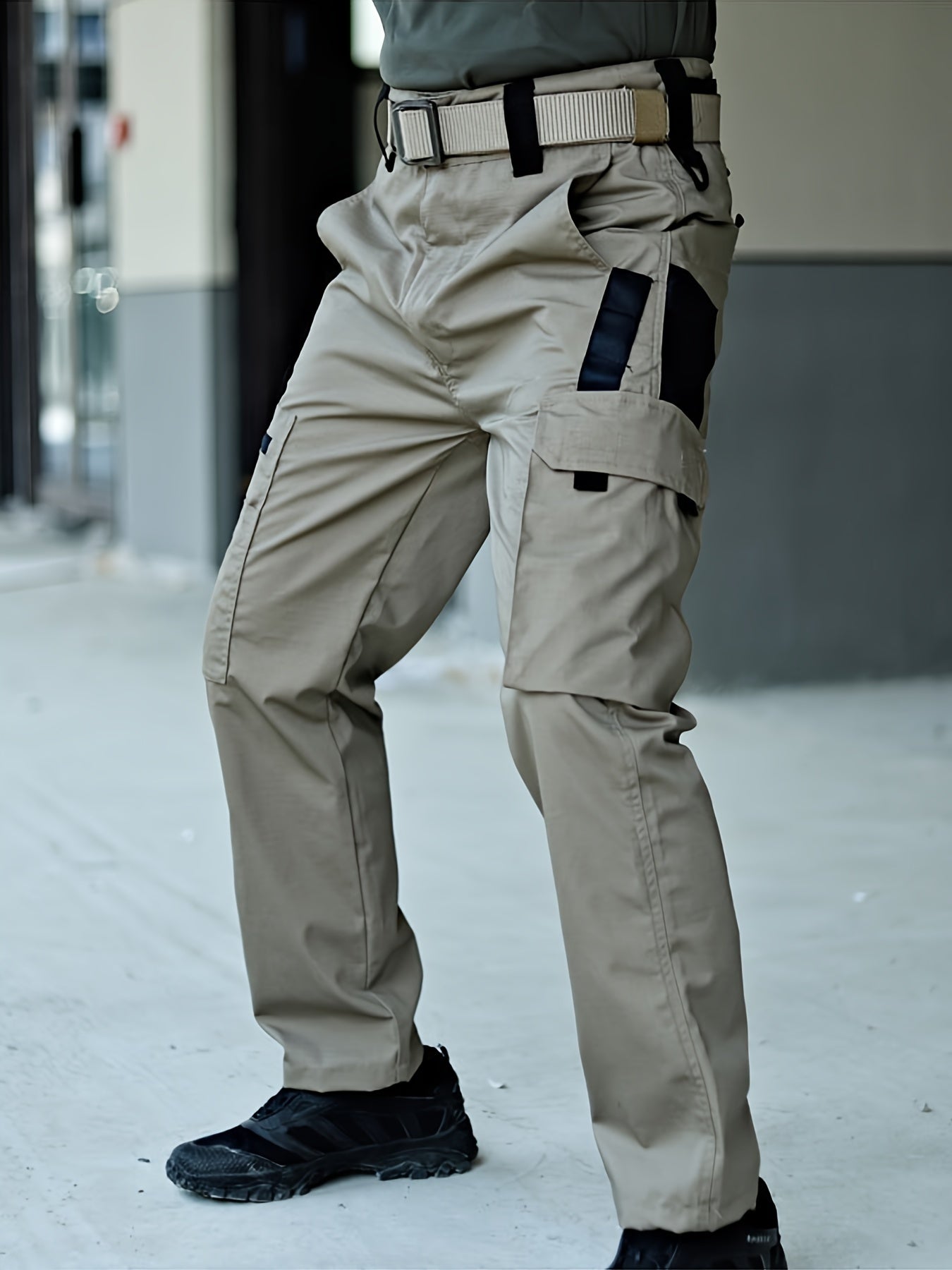 Multi-Pocket Tactical Cargo Pants - Straight Leg Outdoor Combat Trousers