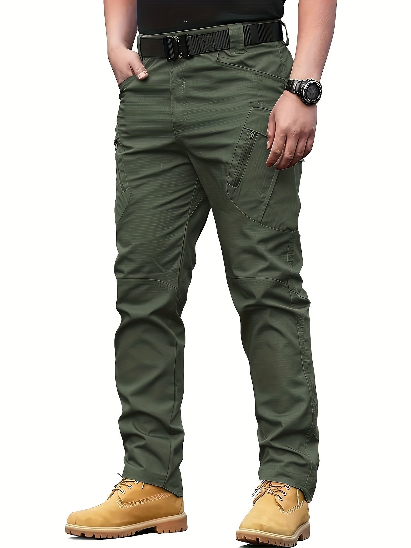 Men's Outdoor Multi Functional Tactical Pants, Multi Pocket Outdoor Hiking Sweatpants, Cargo Pants