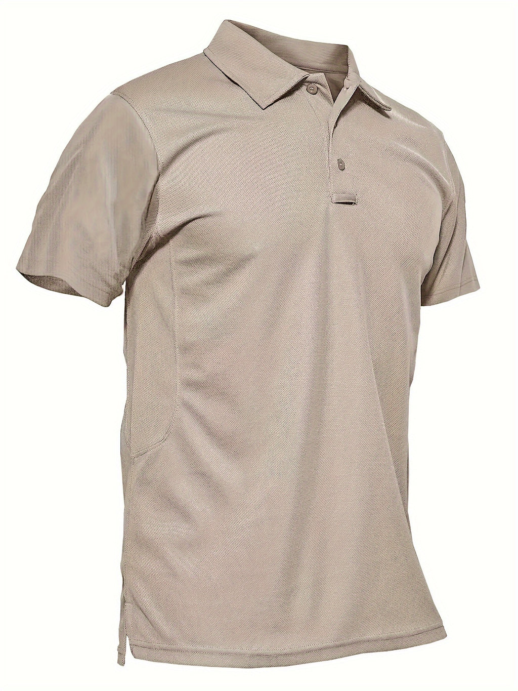 HOPATISEN Men's Short Sleeve Polo Shirt Summer Work Casual Short Sleeve Tops Outdoor Golf Sports Business Casual Polo Lightweight Breathable Moisture Transferring Sweat Wicking Classic Fit