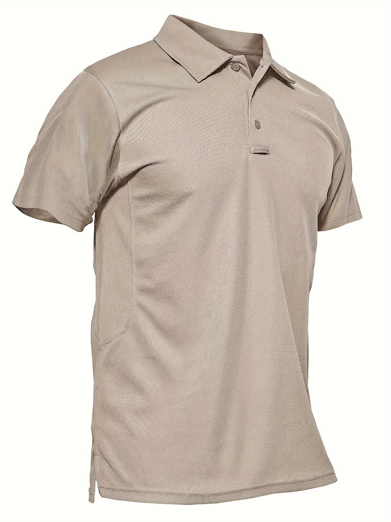 HOPATISEN Men's Short Sleeve Polo Shirt Summer Work Casual Short Sleeve Tops Outdoor Golf Sports Business Casual Polo Lightweight Breathable Moisture Transferring Sweat Wicking Classic Fit