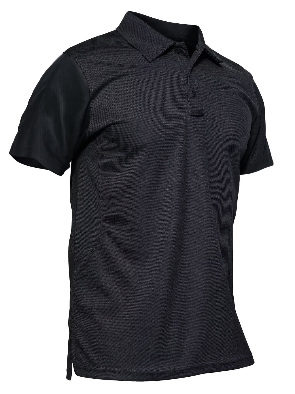 HOPATISEN Men's Short Sleeve Polo Shirt Summer Work Casual Short Sleeve Tops Outdoor Golf Sports Business Casual Polo Lightweight Breathable Moisture Transferring Sweat Wicking Classic Fit