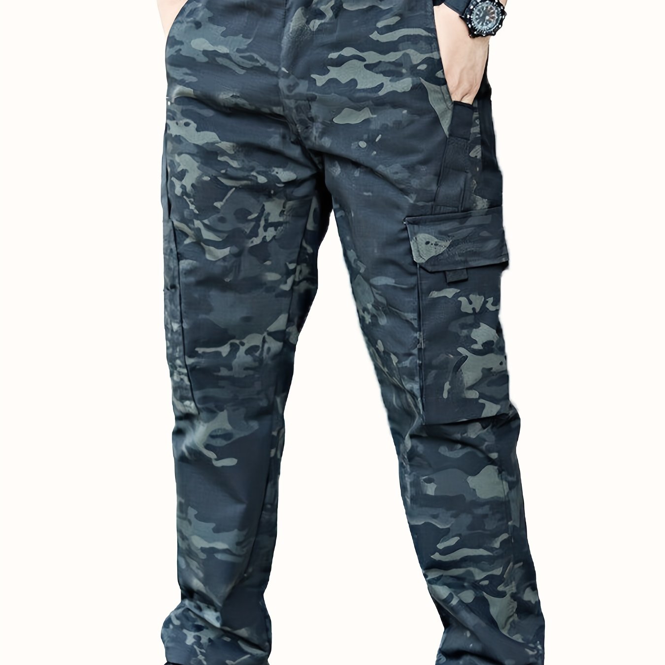 Multi-Pocket Tactical Cargo Pants - Straight Leg Outdoor Combat Trousers