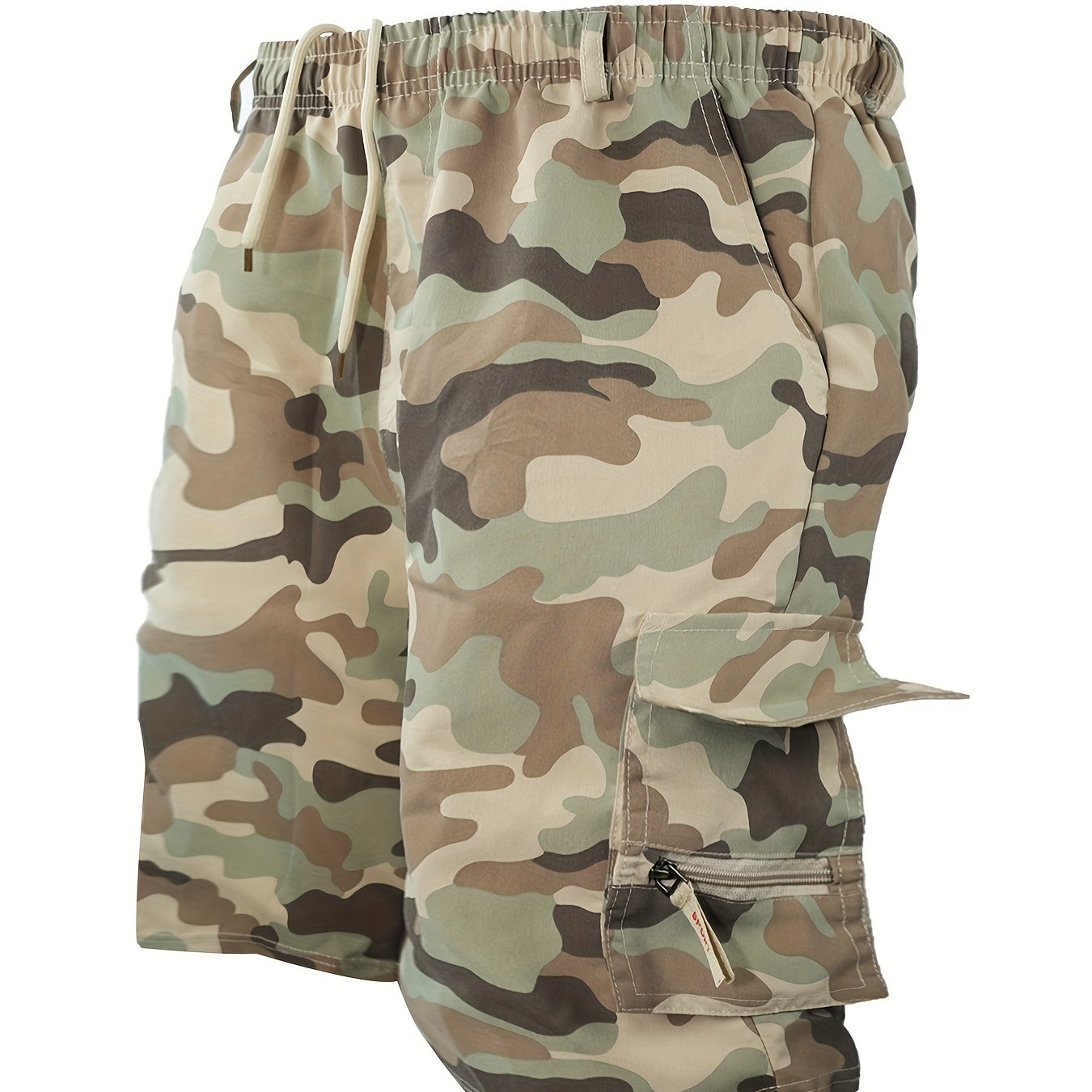 Men's Outdoor Tactical Shorts, Summer Casual Sports Drawstring Shorts With Multiple Pockets, Suitable For Hiking Camping