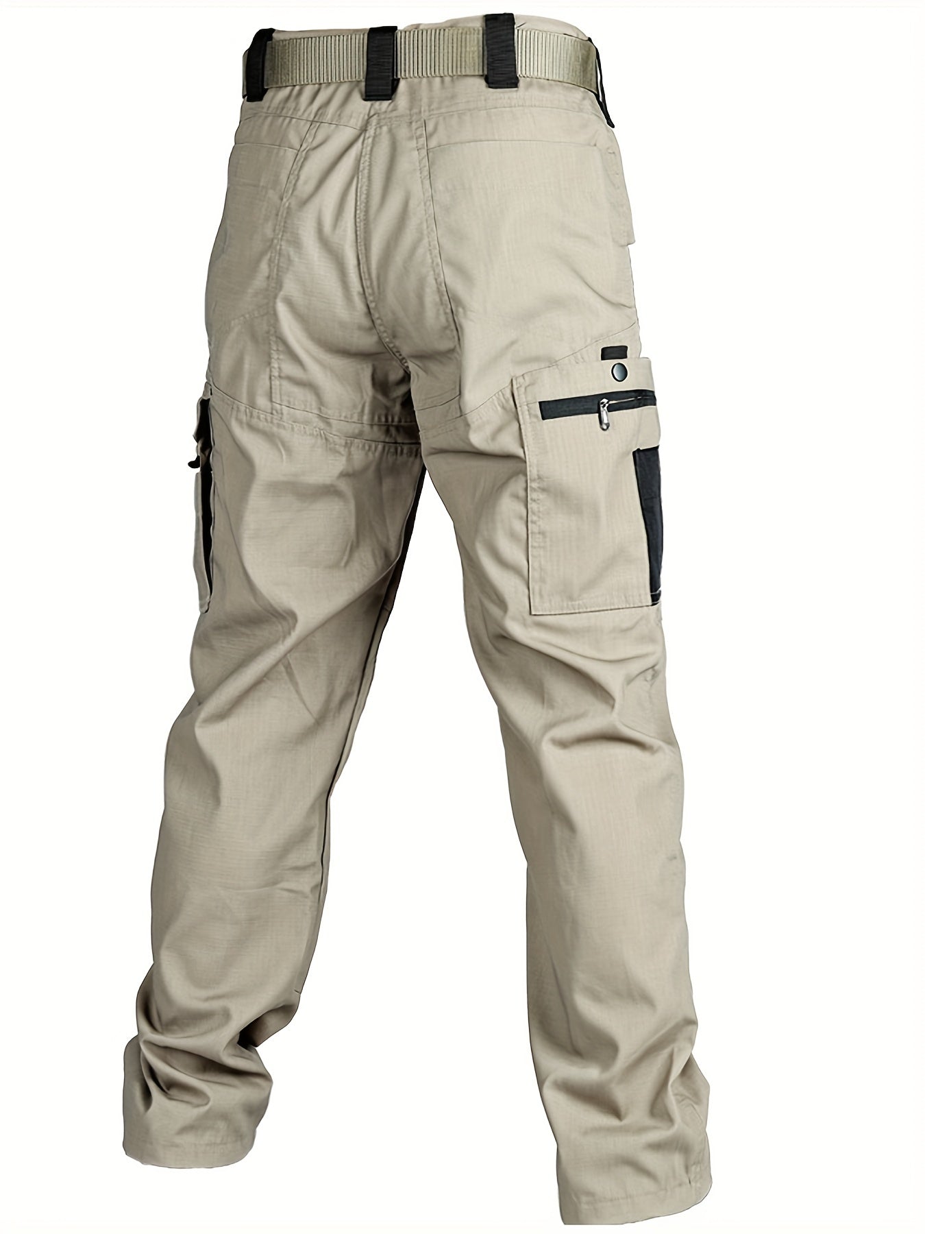 Multi-Pocket Tactical Cargo Pants - Straight Leg Outdoor Combat Trousers