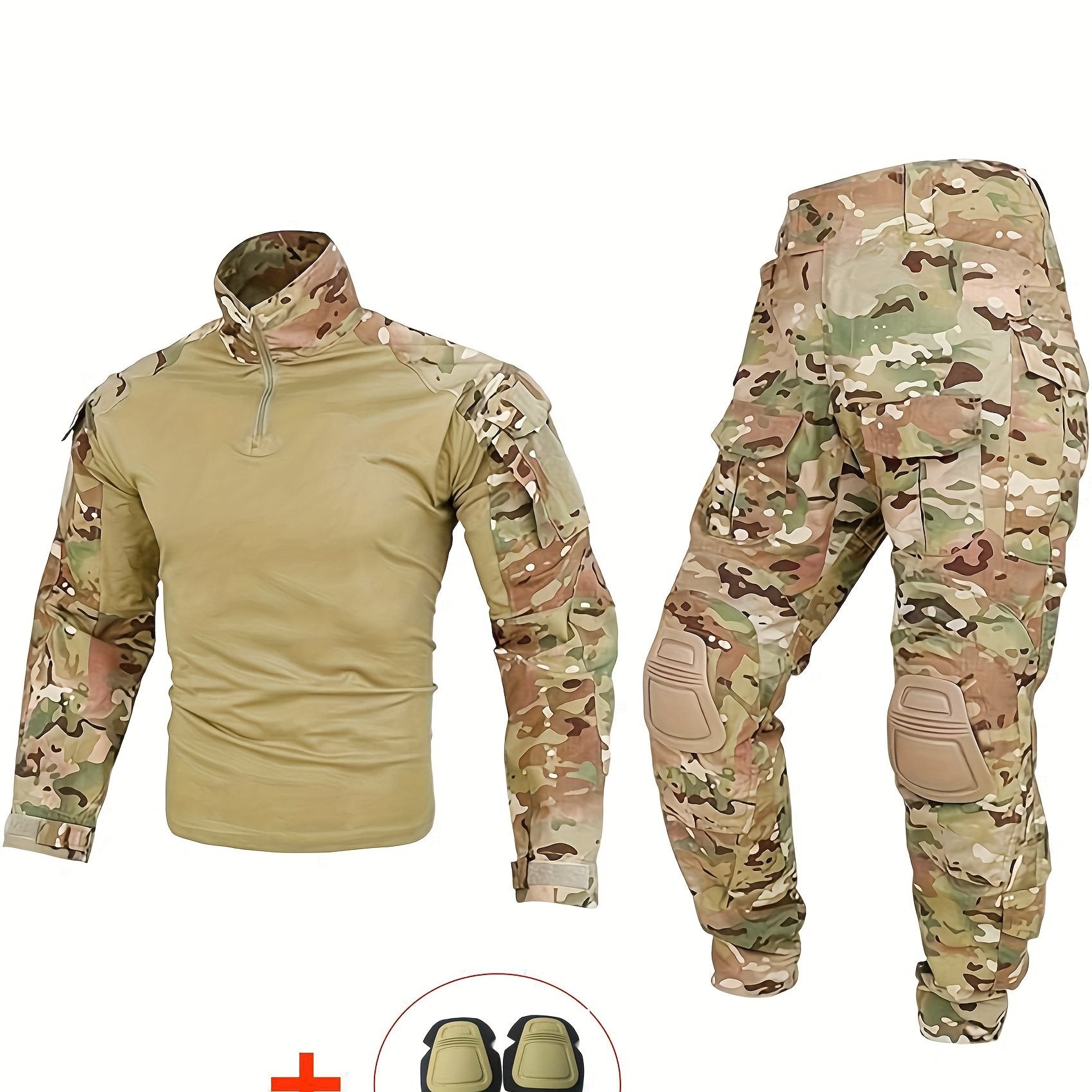 Military FROG Combat Uniform - Tactical Suit with Knee Pads