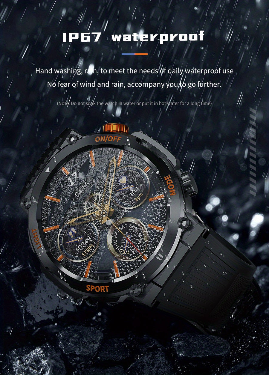 Tactical Smartwatch - Rugged Outdoor Fitness Tracker with Call Function