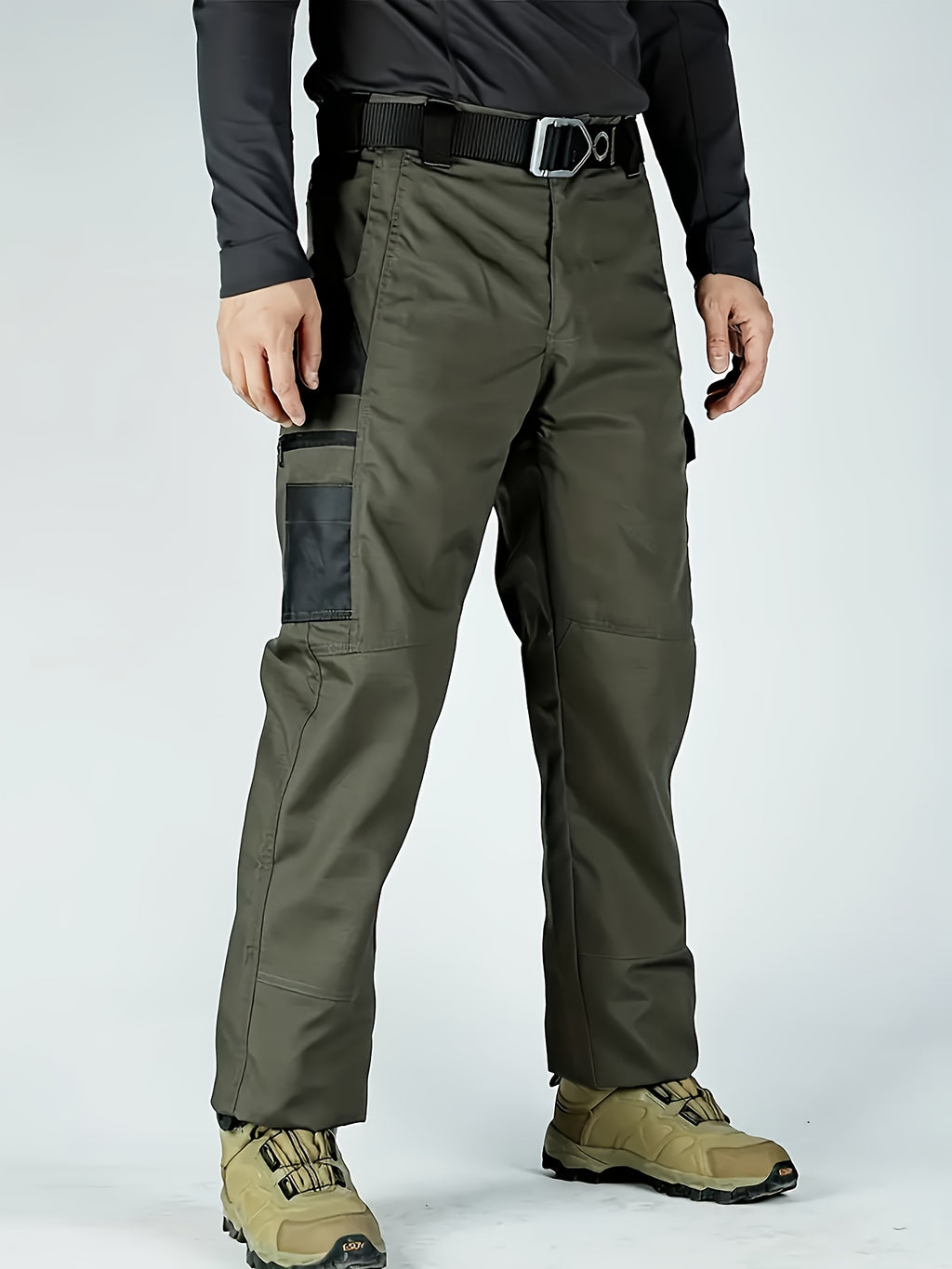 Men's Tactical Pants, Wear-resistant Quick-drying Multi-pocket Cargo Pants For Outdoor Hiking Trekking (Belt Not Included)
