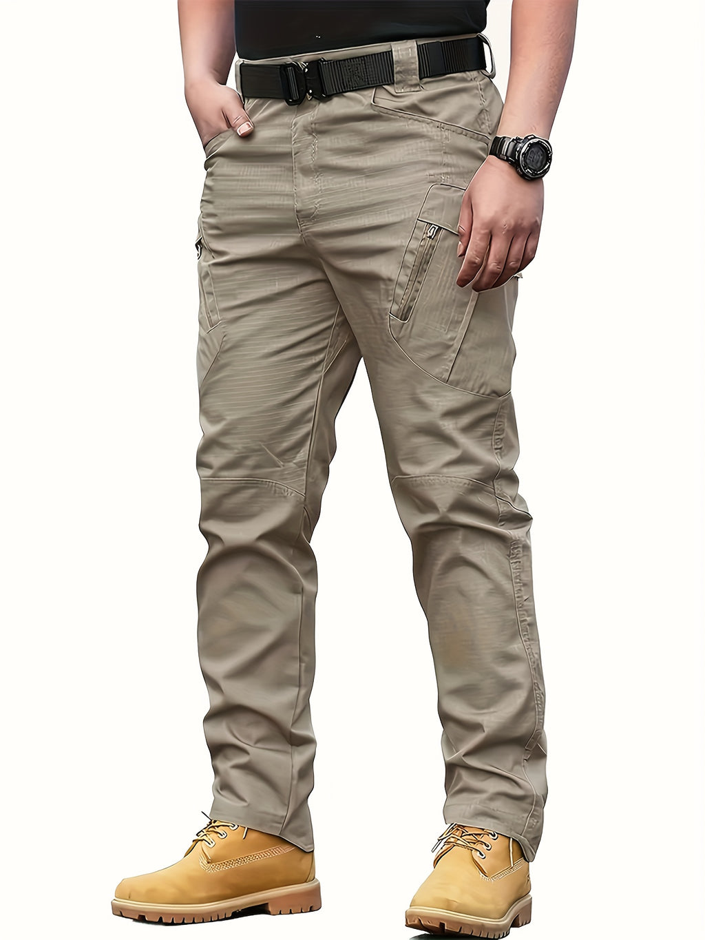Men's Outdoor Multi Functional Tactical Pants, Multi Pocket Outdoor Hiking Sweatpants, Cargo Pants