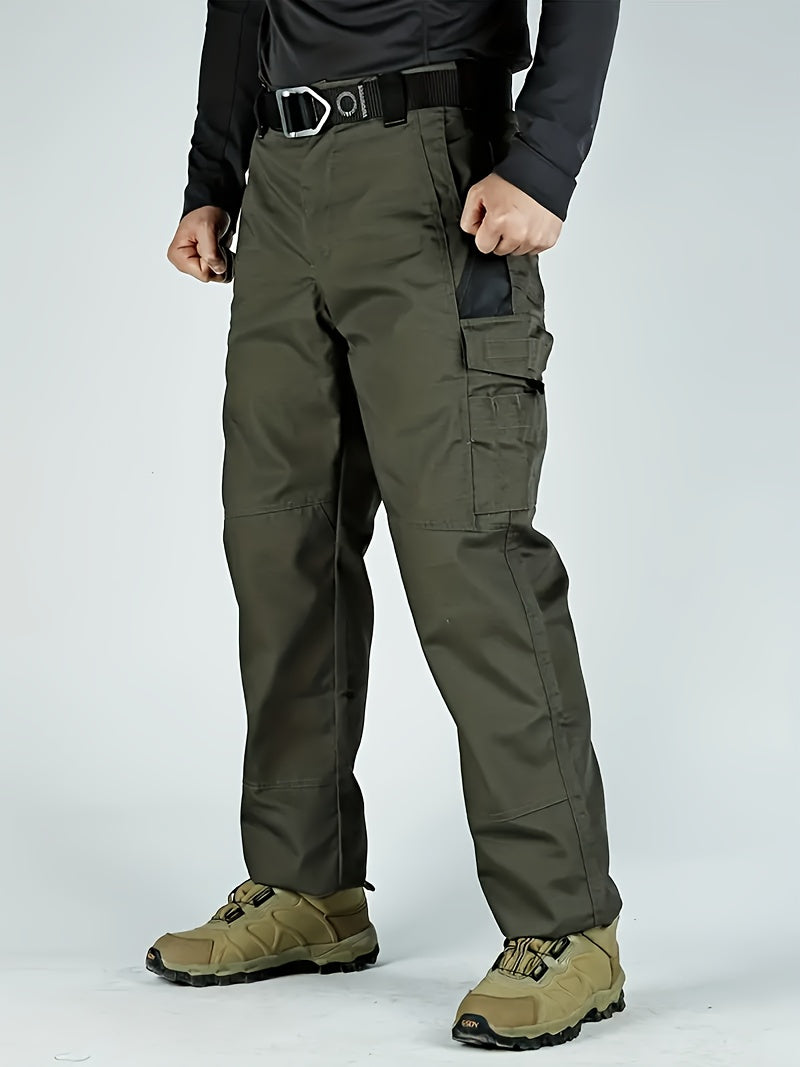 Men's Tactical Pants, Wear-resistant Quick-drying Multi-pocket Cargo Pants For Outdoor Hiking Trekking (Belt Not Included)
