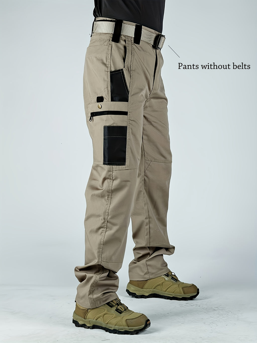 Men's Tactical Pants, Wear-resistant Quick-drying Multi-pocket Cargo Pants For Outdoor Hiking Trekking (Belt Not Included)