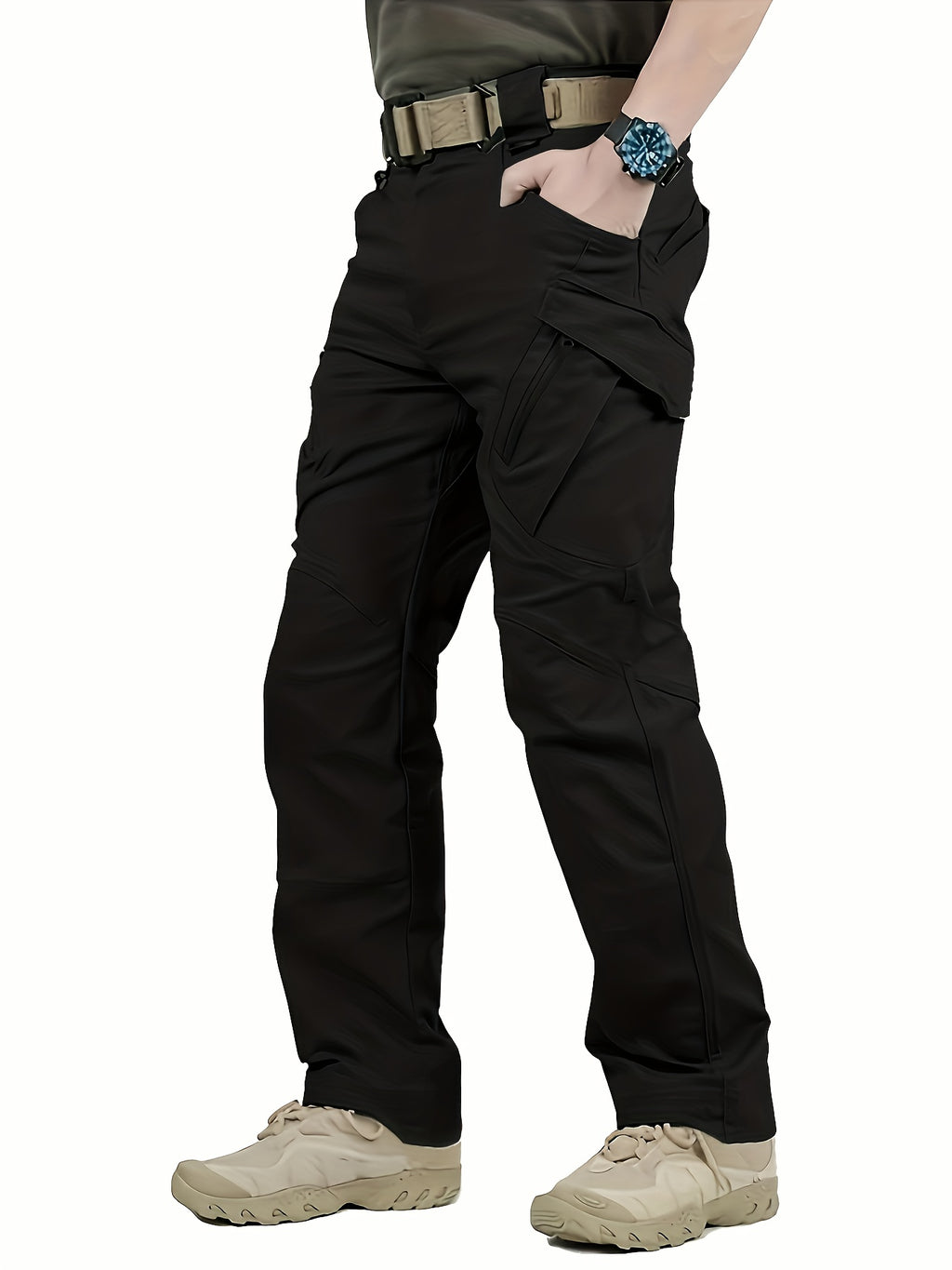 Men's Outdoor Multi Functional Tactical Pants, Multi Pocket Outdoor Hiking Sweatpants, Cargo Pants