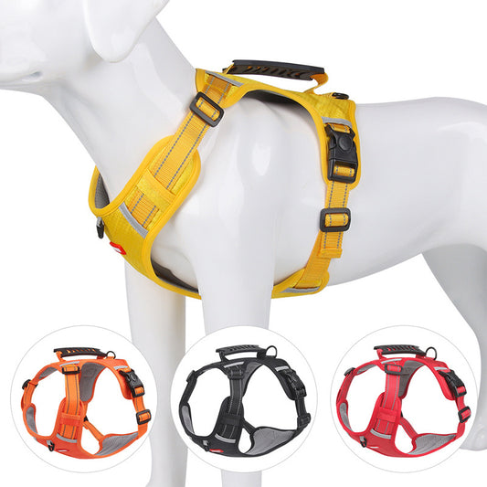 Soft Padded Adjustable No-Pull Pet Harness | for Dogs and Cats, Large Breeds, Easy Control Handle, Prevents Choking and Pulling, Comfortable and Secure Fit