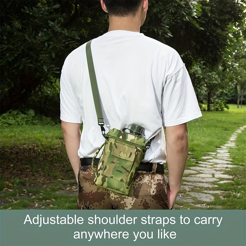 Tactical Camo Water Bottle - 2L Insulated Military Canteen