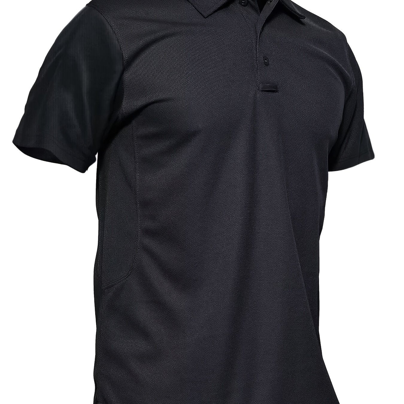 HOPATISEN Men's Short Sleeve Polo Shirt Summer Work Casual Short Sleeve Tops Outdoor Golf Sports Business Casual Polo Lightweight Breathable Moisture Transferring Sweat Wicking Classic Fit