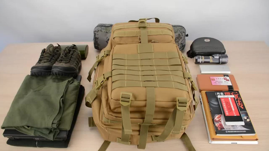 30L MOLLE Tactical Backpack - Military Daypack with Expansion System