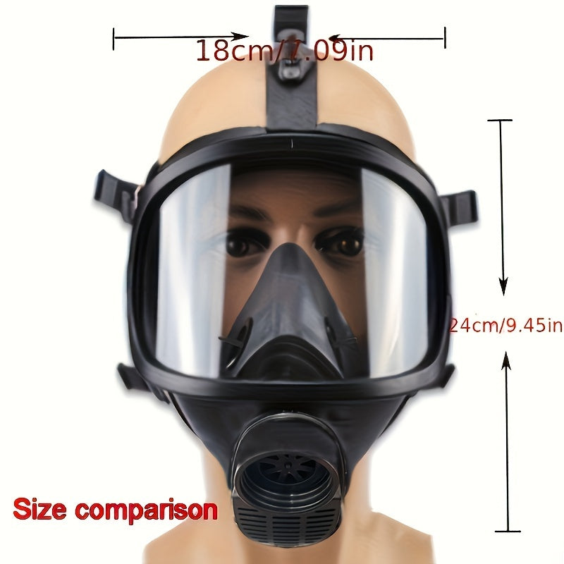 MF14/87 type Nuclear & Chemical Gas Mask, Gas Mask, Tactical Respirator, Full Face Gas Mask with 40mm Activated Carbon Filter for Dust, Vapour & Chemical Protection, Nuclear Contamination Protection