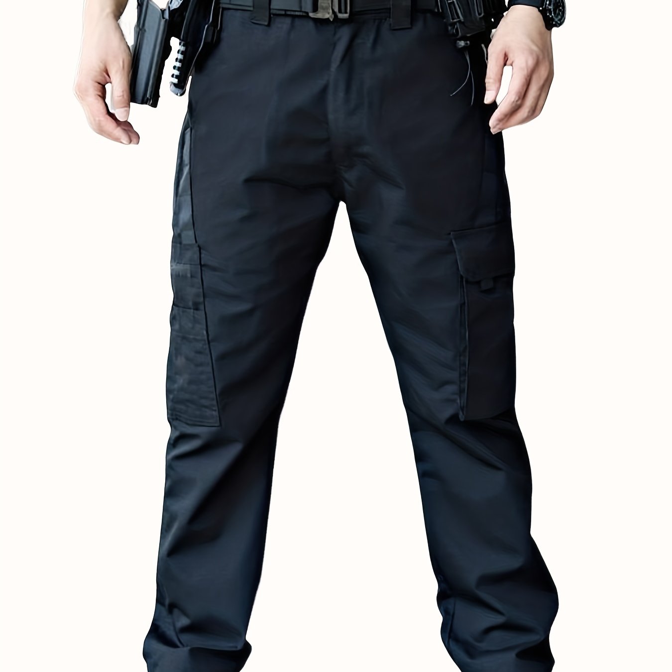 Multi-Pocket Tactical Cargo Pants - Straight Leg Outdoor Combat Trousers