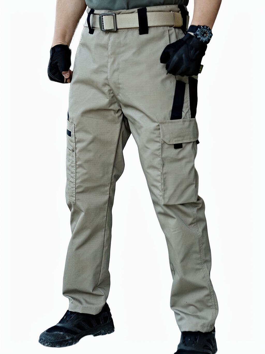 Multi-Pocket Tactical Cargo Pants - Straight Leg Outdoor Combat Trousers