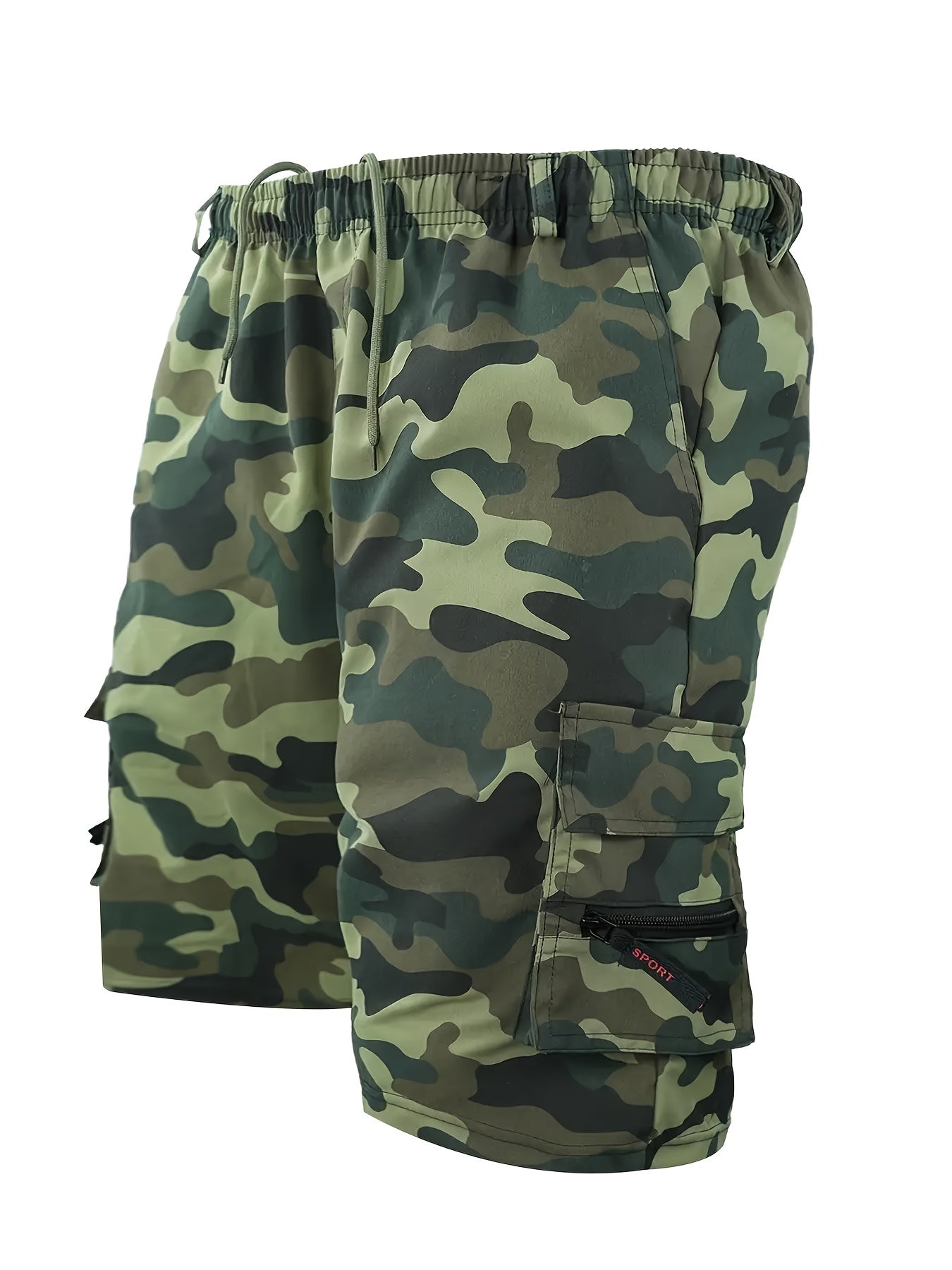 Men's Outdoor Tactical Shorts, Summer Casual Sports Drawstring Shorts With Multiple Pockets, Suitable For Hiking Camping