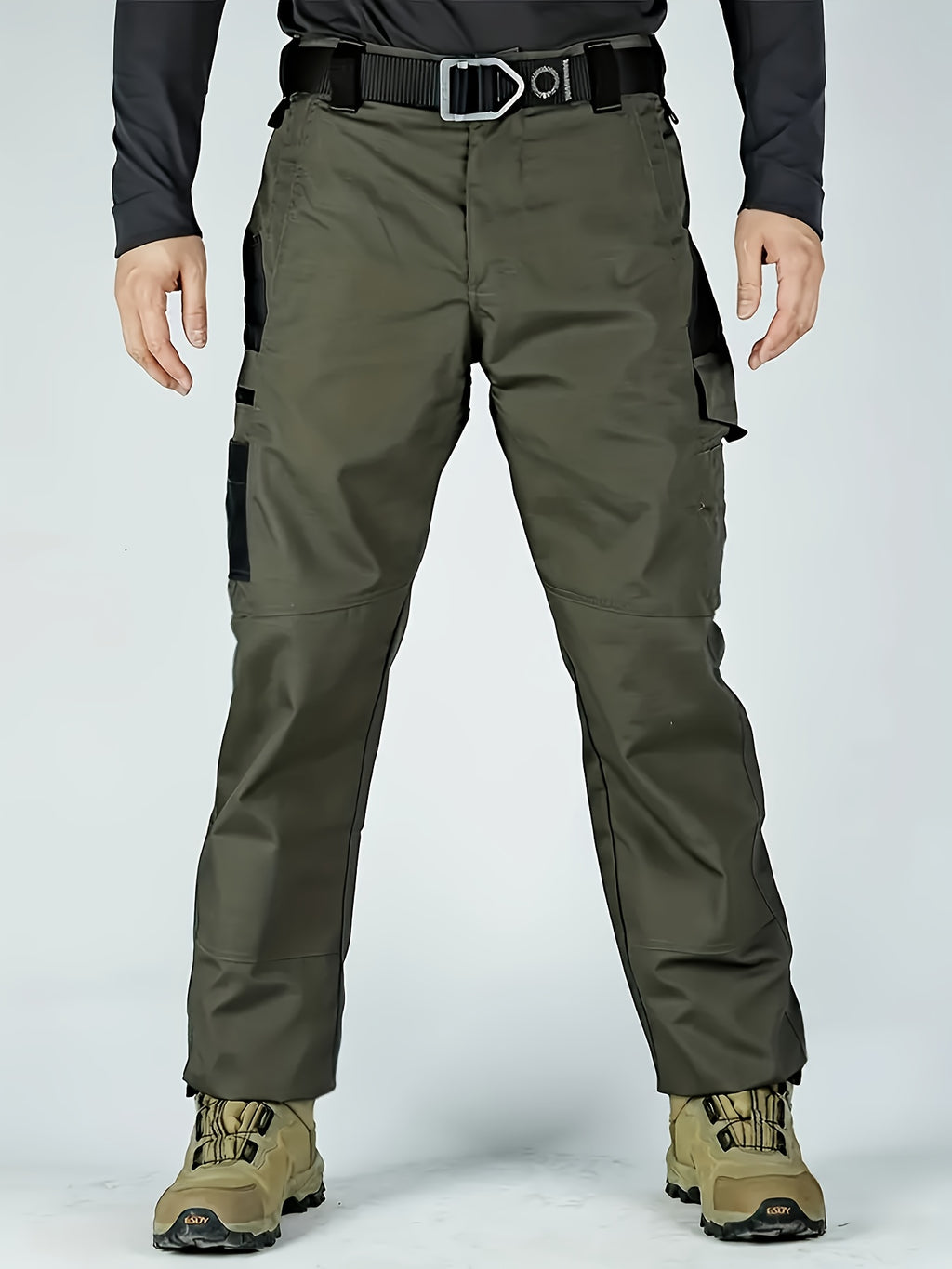 Men's Tactical Pants, Wear-resistant Quick-drying Multi-pocket Cargo Pants For Outdoor Hiking Trekking (Belt Not Included)