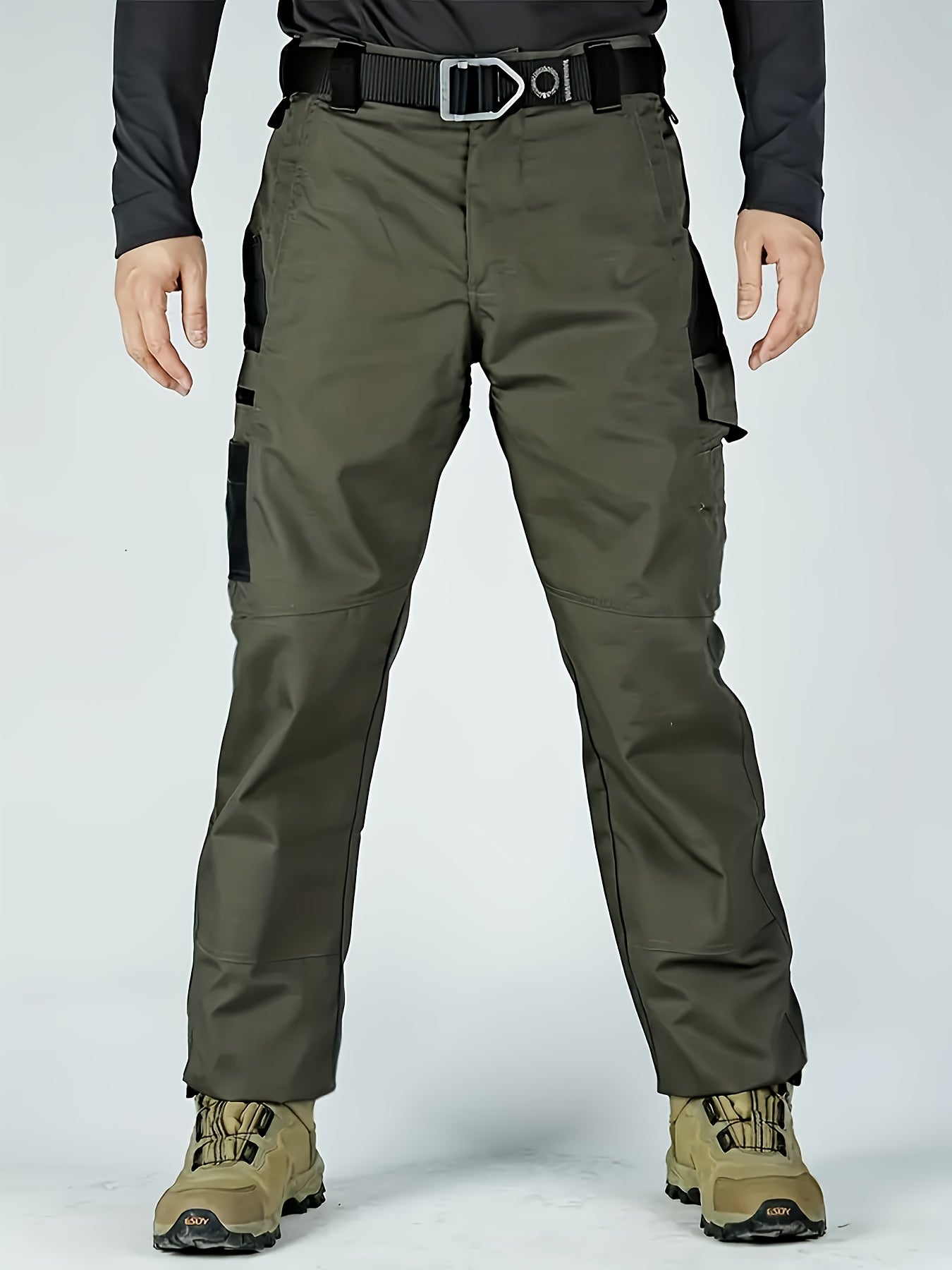 Men's Tactical Pants, Wear-resistant Quick-drying Multi-pocket Cargo Pants For Outdoor Hiking Trekking (Belt Not Included)