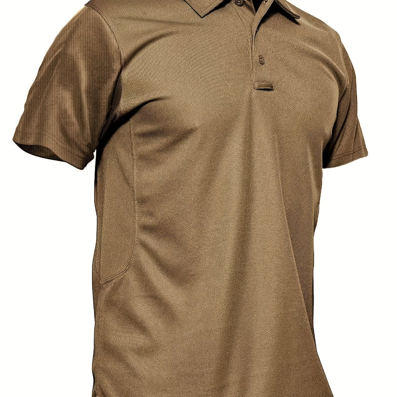 HOPATISEN Men's Short Sleeve Polo Shirt Summer Work Casual Short Sleeve Tops Outdoor Golf Sports Business Casual Polo Lightweight Breathable Moisture Transferring Sweat Wicking Classic Fit