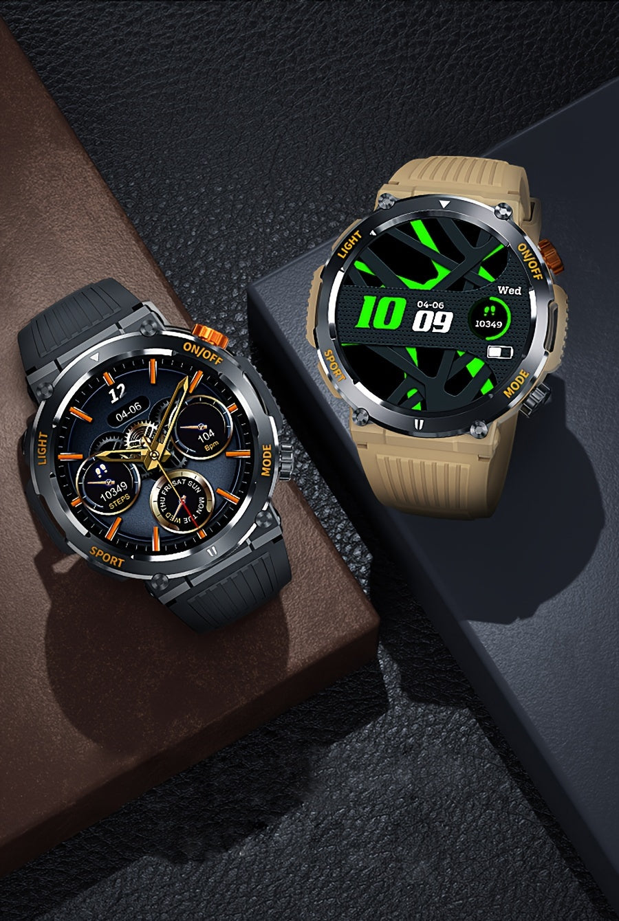 Tactical Smartwatch - Rugged Outdoor Fitness Tracker with Call Function
