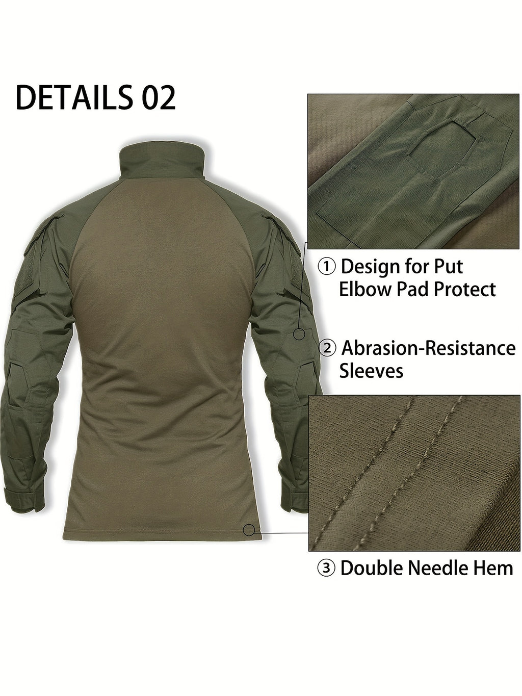 Men's Tactical Long Sleeve T-Shirt 1/4 Zipper Wear And Scratch Resistant Troop Training Tops Tear Resistant Uniforms Outdoor Climbing Hiking Hunting Tops Casual Breathable Comfortable Workwear Adjustable Cuffs Tactical Clothi