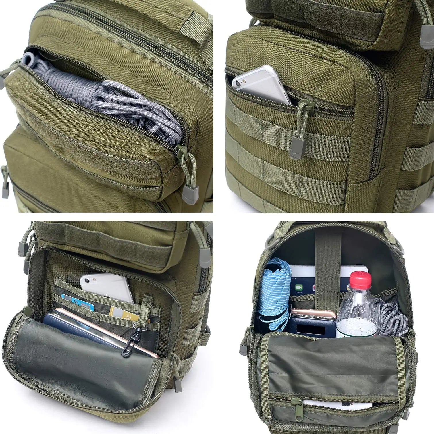Tactical Bag Rover Shoulder Sling Pack Molle Assault Range bag Traveling, Trekking, Camping