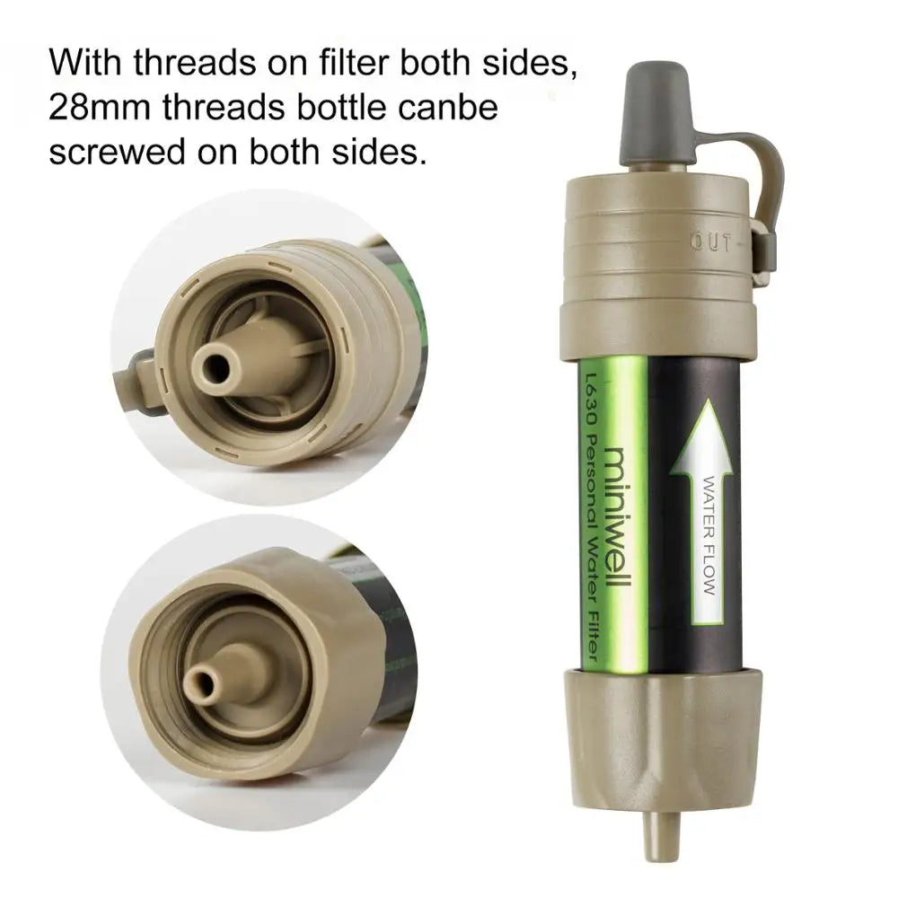 Miniwell L630 Survival Water Filter - Tactical Purification Straw