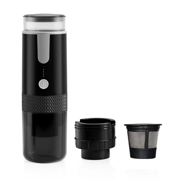 Cafetera Portátil Eléctrica Espresso, Cafetera Recargable por USB Compatible con Cápsulas y Café Molido