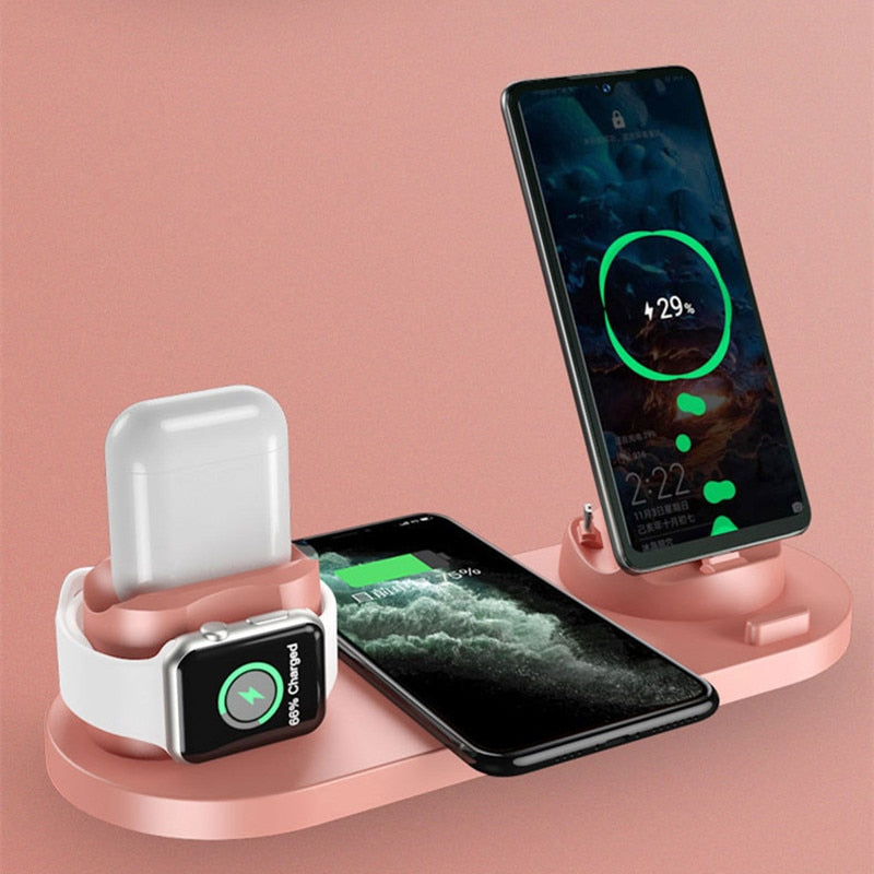 2023 Wireless Charger for iPhone 14 13 12 Fast Charger for iphone Fast Charging Pad Huawei Charging Dock Station 6 in 1