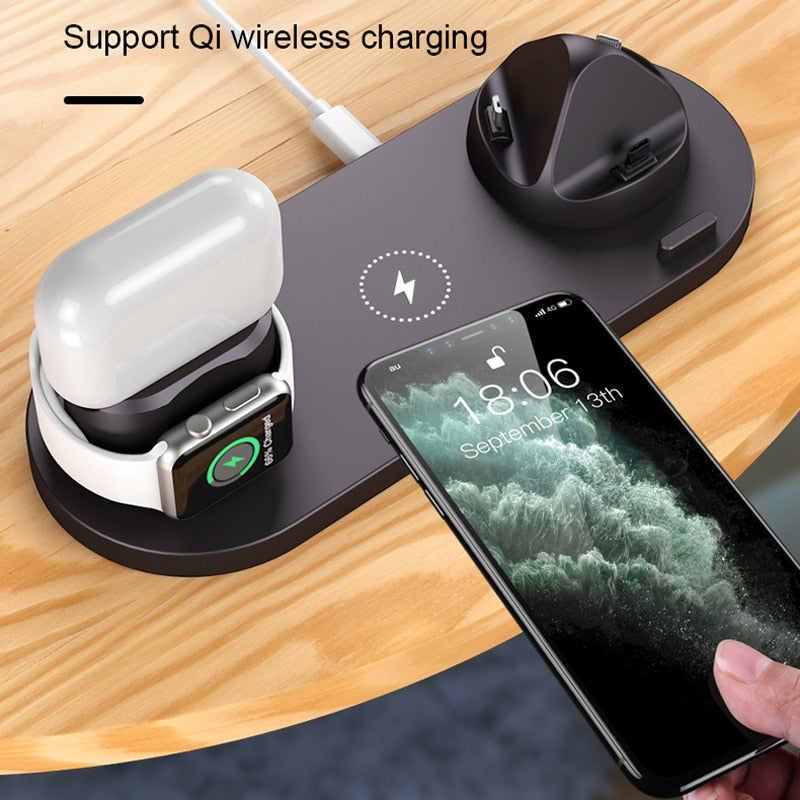 2023 Wireless Charger for iPhone 14 13 12 Fast Charger for iphone Fast Charging Pad Huawei Charging Dock Station 6 in 1