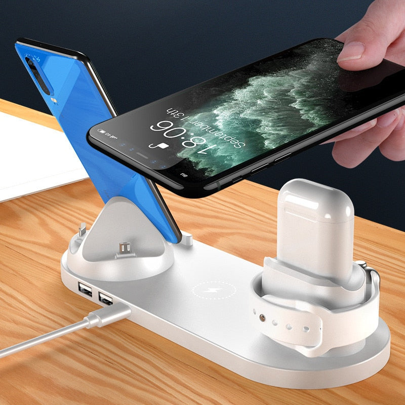 2023 Wireless Charger for iPhone 14 13 12 Fast Charger for iphone Fast Charging Pad Huawei Charging Dock Station 6 in 1