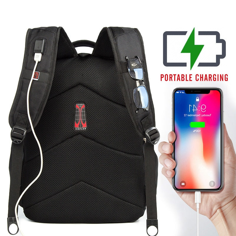 Laptop Backpack External USB Charge Computer Backpacks Anti-theft Waterproof Bags For Men Large Capacity Travel Backpacks