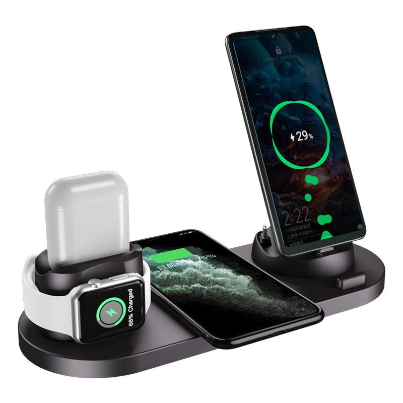 2023 Wireless Charger for iPhone 14 13 12 Fast Charger for iphone Fast Charging Pad Huawei Charging Dock Station 6 in 1